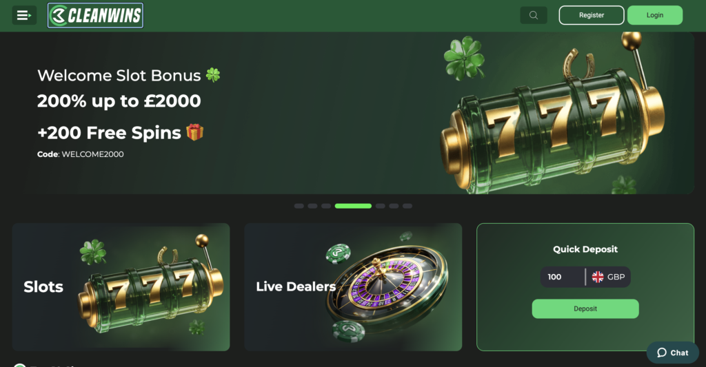 CleanWins Credit Card Casino