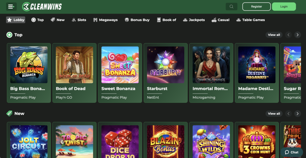 CleanWins Credit Card Casino 2